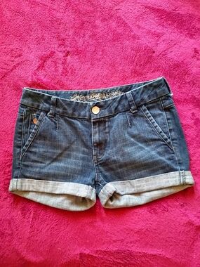 Express Jeans Dark Wash Denim Shorts